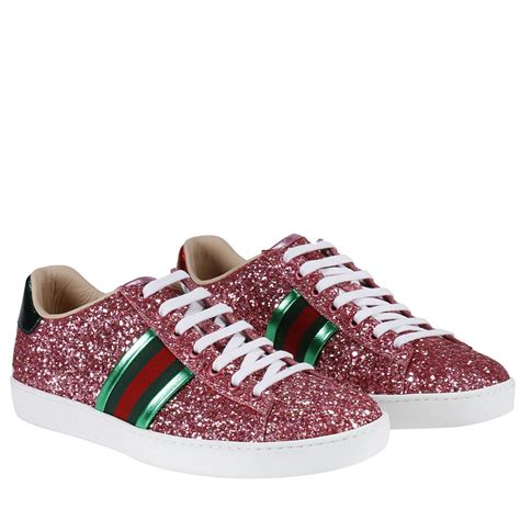 neon pink glitter gucci high top sneakers|Gucci Sneakers for Women .